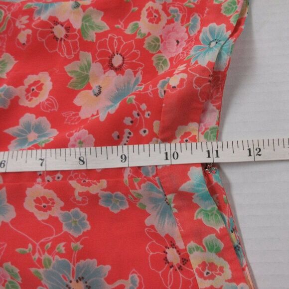 FREE PEOPLE Floral Flounce Coral SHORTS Women's Size 6 Flowy Ruffle Boho Shorts - Picture 12 of 14